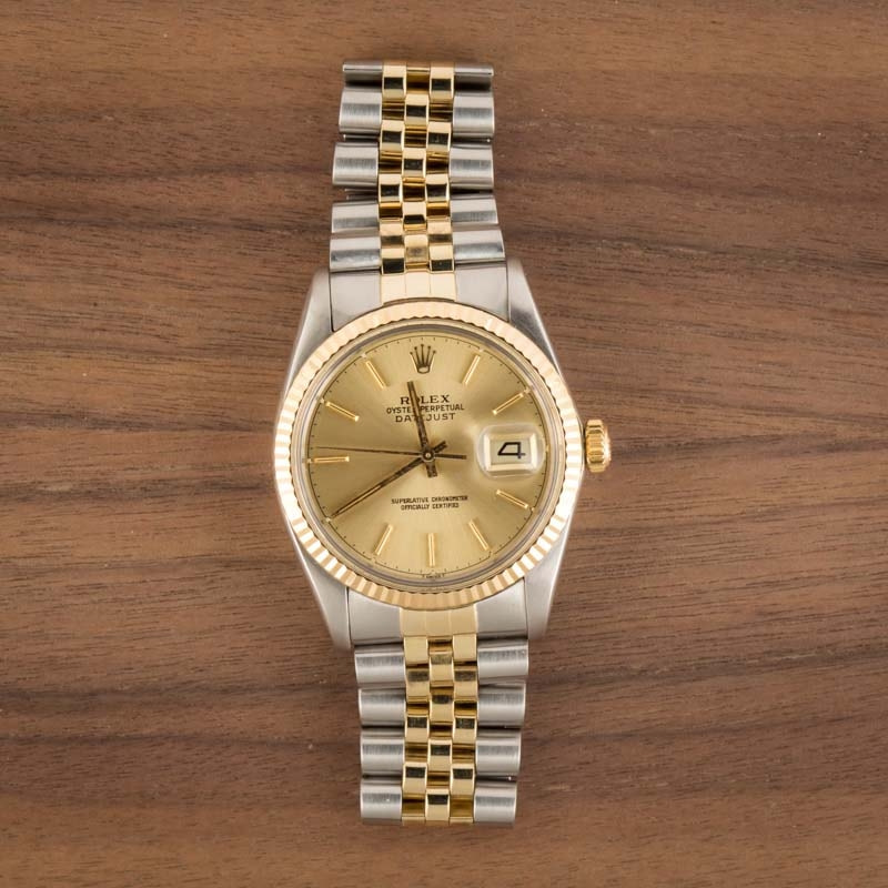 Pre-Owned Rolex Datejust 16013 Champagne Dial