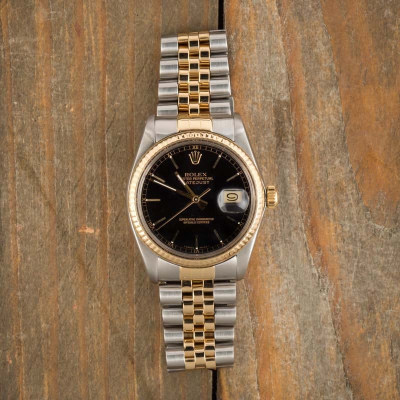 Rolex Datejust 16013 Black Index Dial