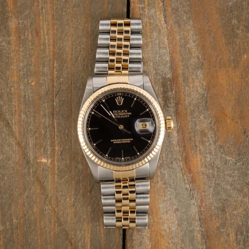 Men's Rolex Datejust 16013 Black Dial