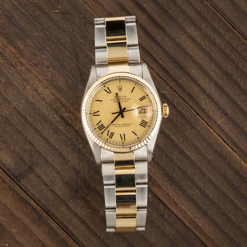 Rolex Datejust 16013 Stainless Steel & 18k Yellow Gold