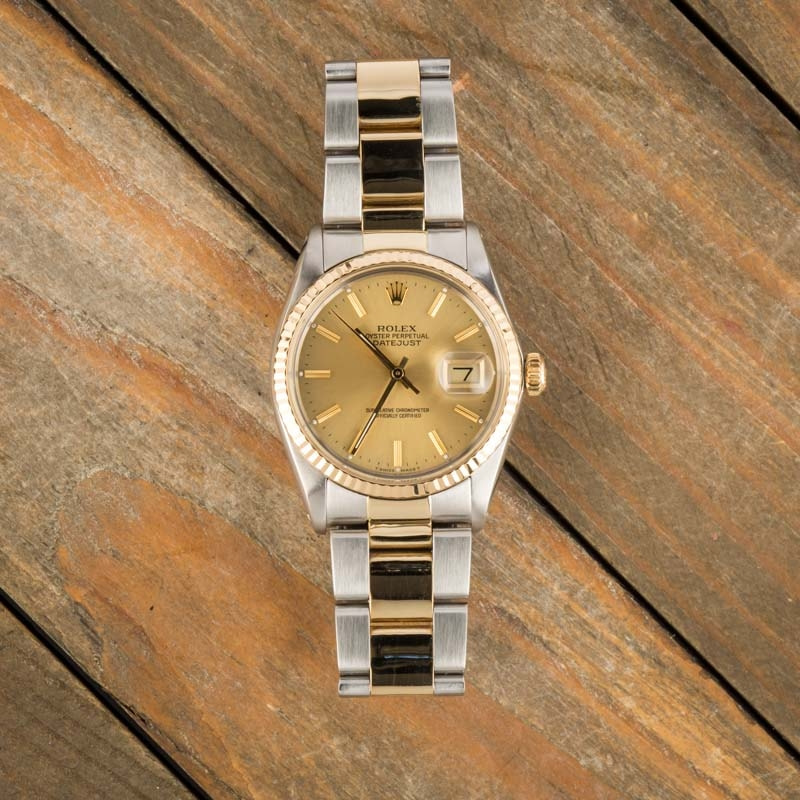 Rolex Datejust 16013 Steel & 18k Yellow Gold