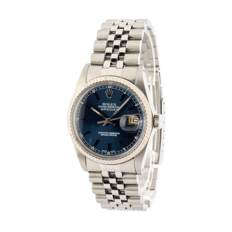 Used Rolex Datejust 16014 Blue Dial