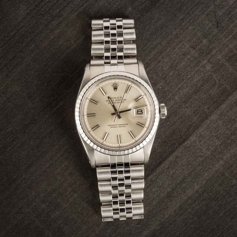 Pre Owned Rolex Datejust 1603 Engine Turned Bezel