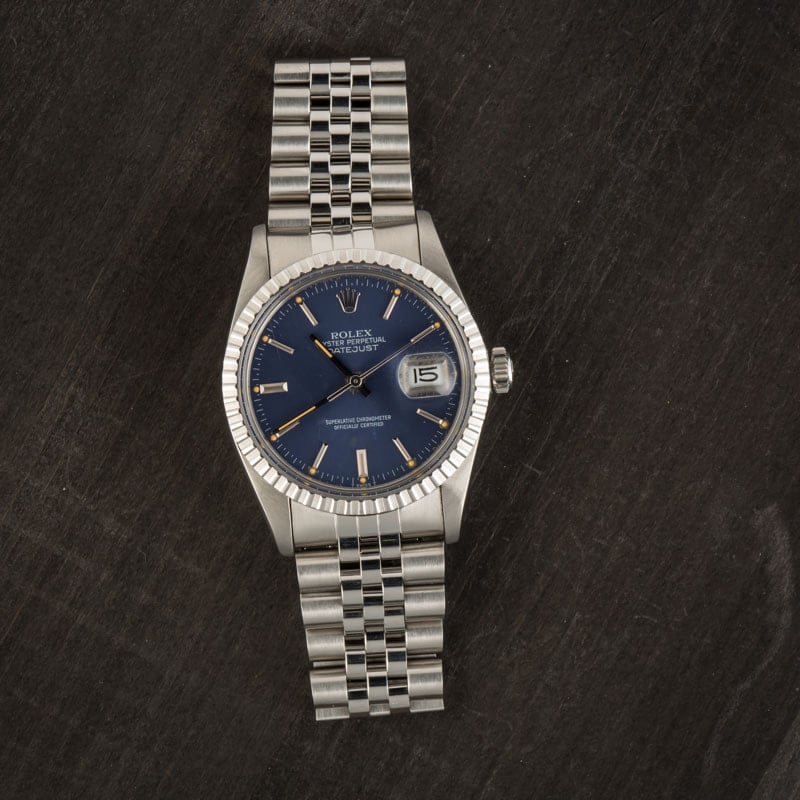 Used Rolex Datejust 16030 Blue Dial