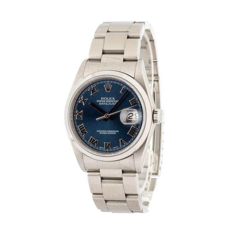 Rolex Datejust 16200 Blue Roman