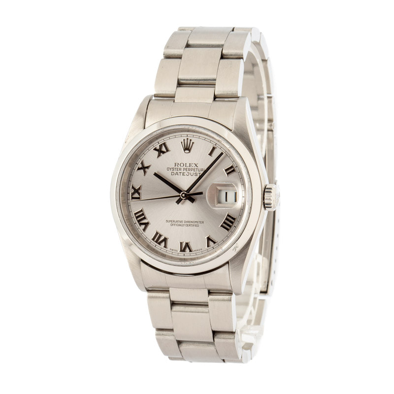 Rolex Datejust 16200 Silver Roman Dial