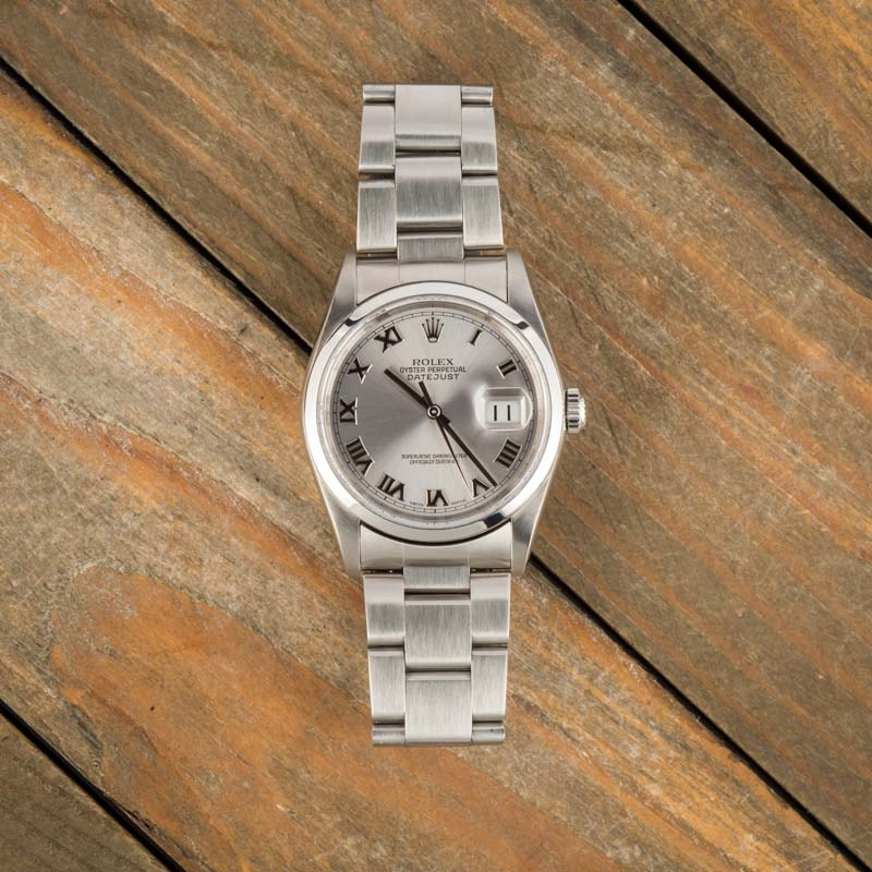 Rolex Datejust 16200 Silver Roman Dial