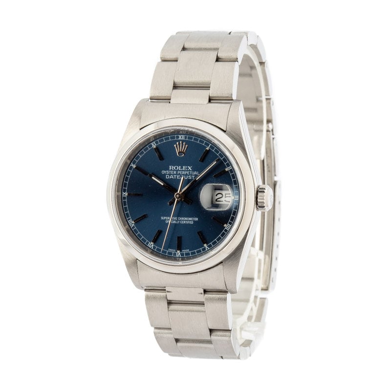 Used Rolex Datejust 16200 Blue Dial