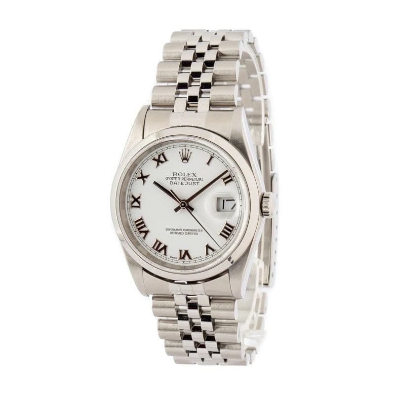 Rolex Datejust 16200 White Roman Numeral