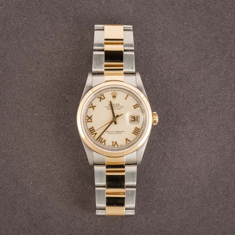 Rolex Datejust 16203 Ivory Roman Dial