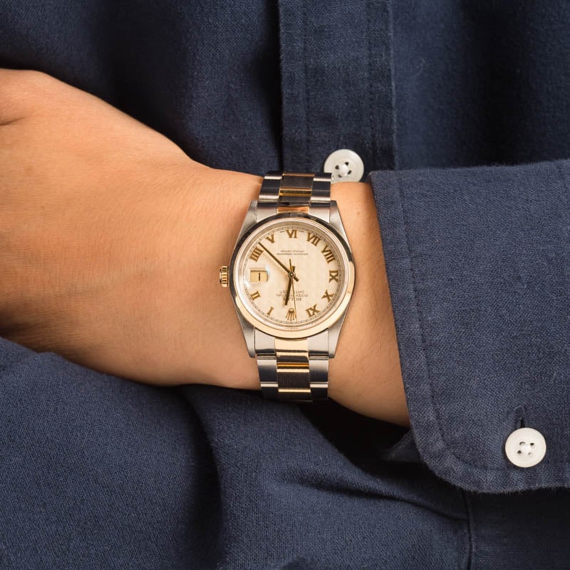 Rolex Datejust 16203 Ivory Roman Dial