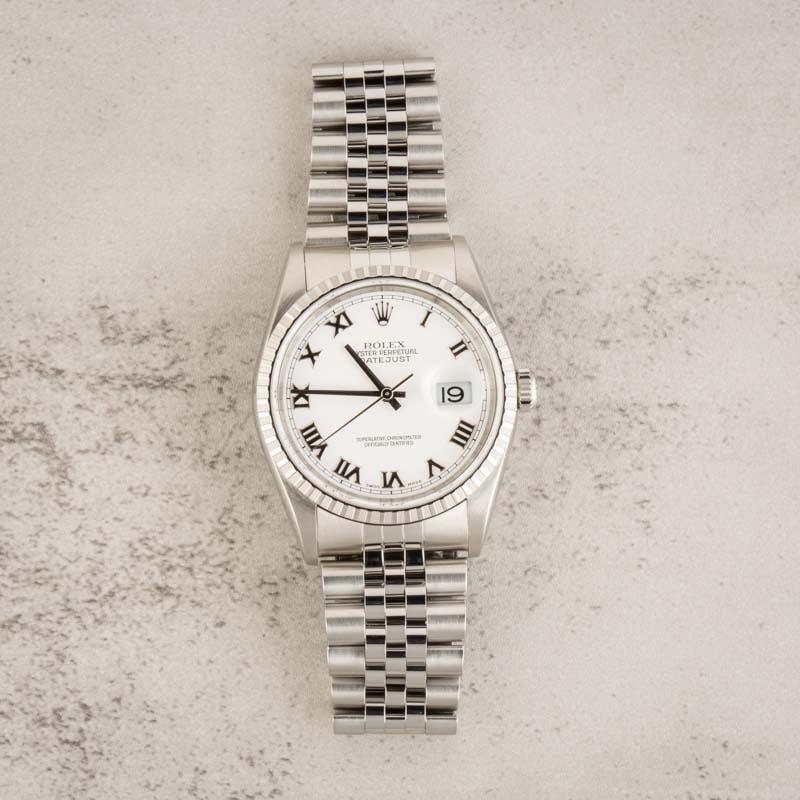 Rolex Datejust 16220 White Dial