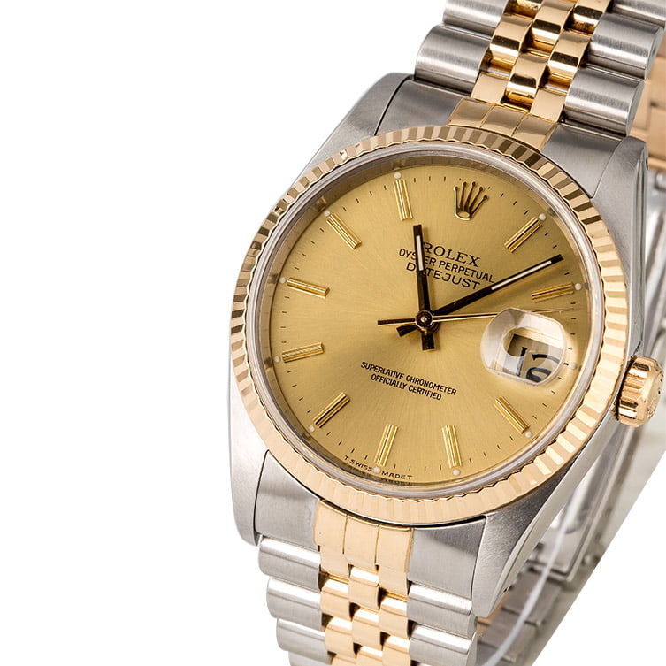 Men's Used Rolex Datejust 16233 Two Tone