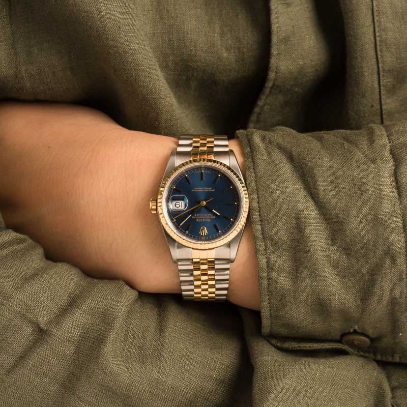 Rolex datejust shop 16233 blue dial