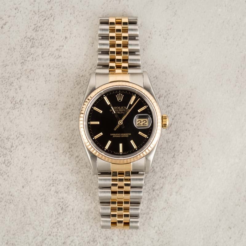 Pre-Owned Rolex Datejust 16233 Black Dial