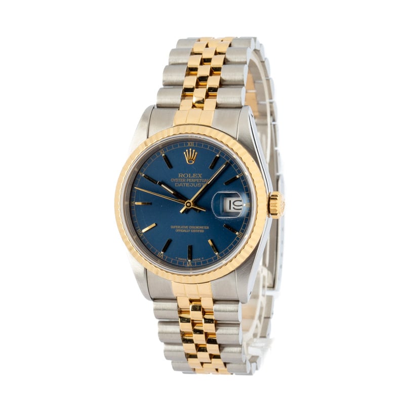 Datejust Rolex 16233 Blue Dial