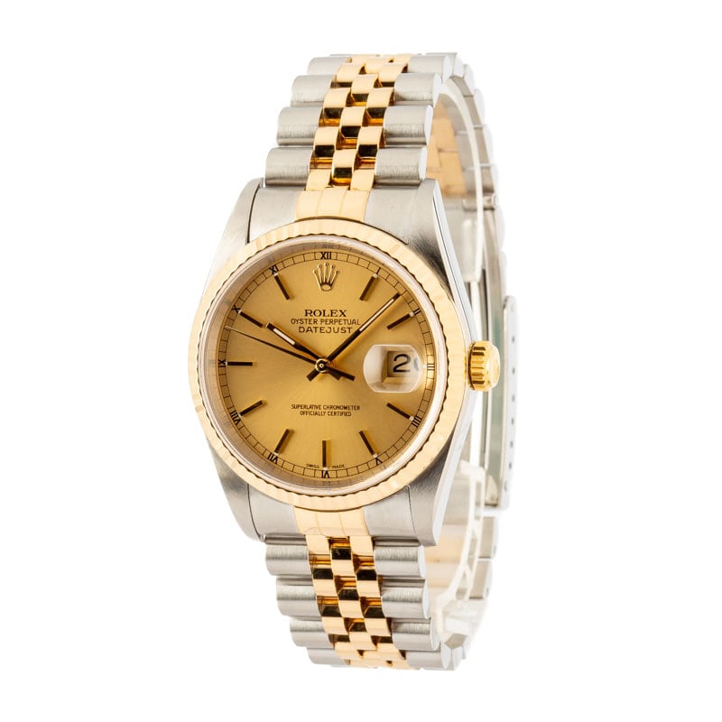 Rolex Datejust ref 16233 Champagne Dial