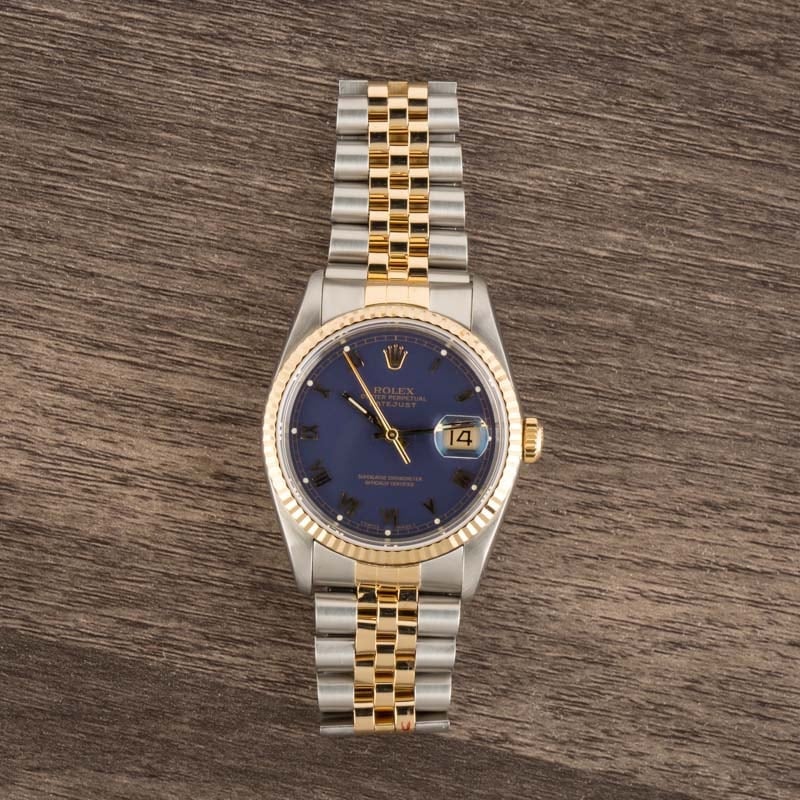 Rolex Datejust 16233 Blue Roman Dial