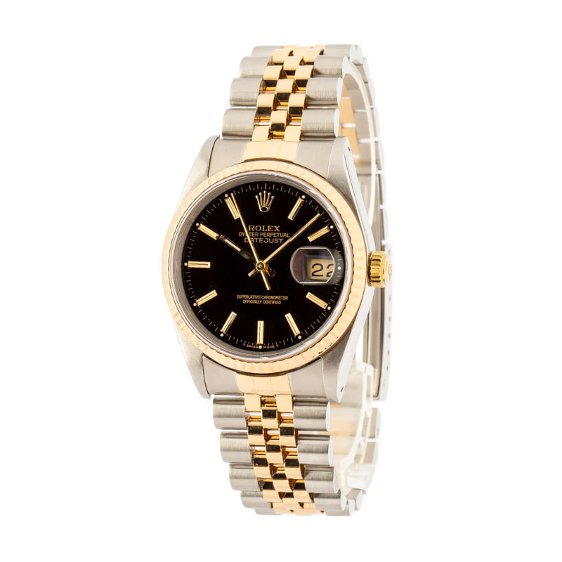 Pre-Owned Rolex Datejust 16233 Black Dial