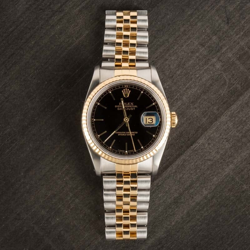 Rolex Datejust 16233 Black Index Dial