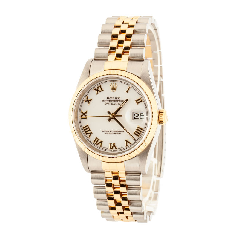 Rolex Datejust 16233 White Roman Dial