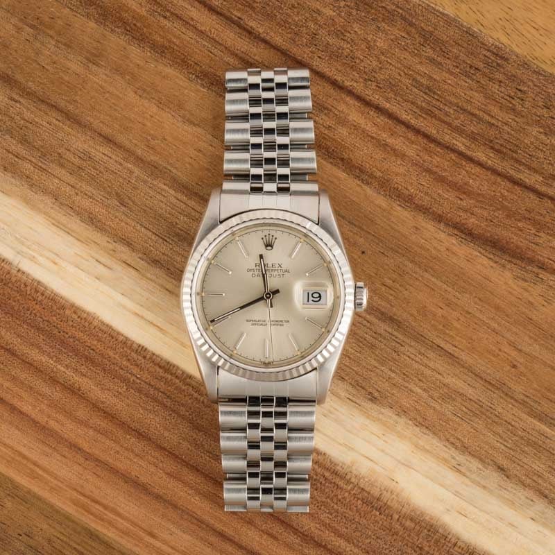 Rolex Datejust 16234 Silver Dial Steel Jubilee Band