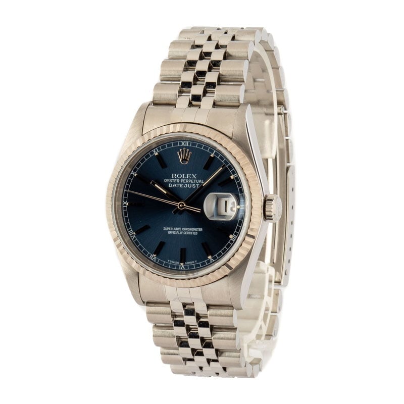 Rolex Datejust 16234 Blue Index Dial