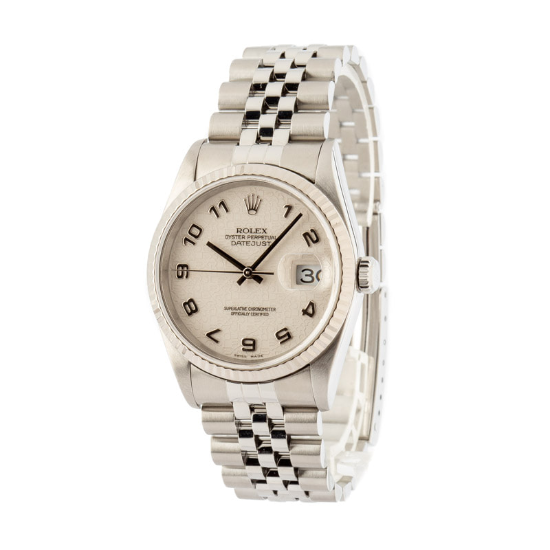 Pre-owned Rolex Datejust 16234 Ivory Jubilee Dial