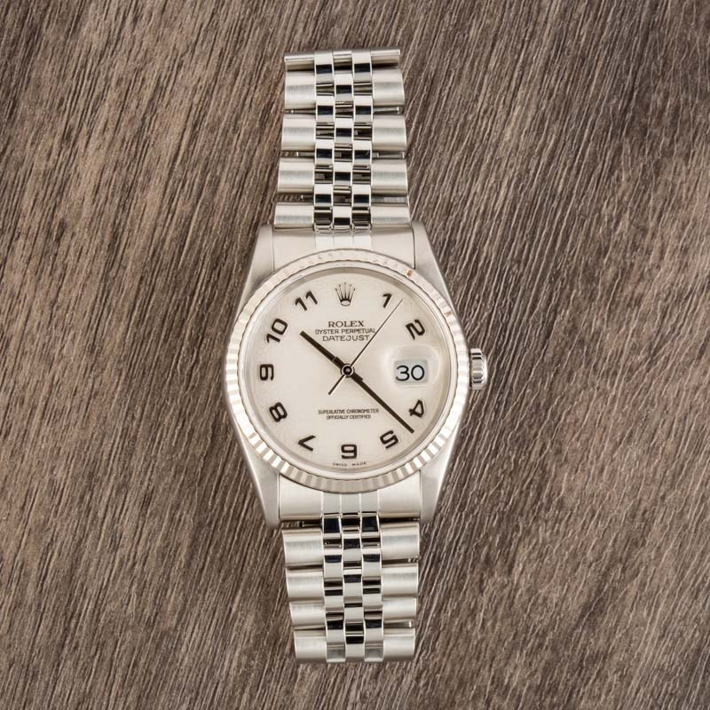 Pre-owned Rolex Datejust 16234 Ivory Jubilee Dial