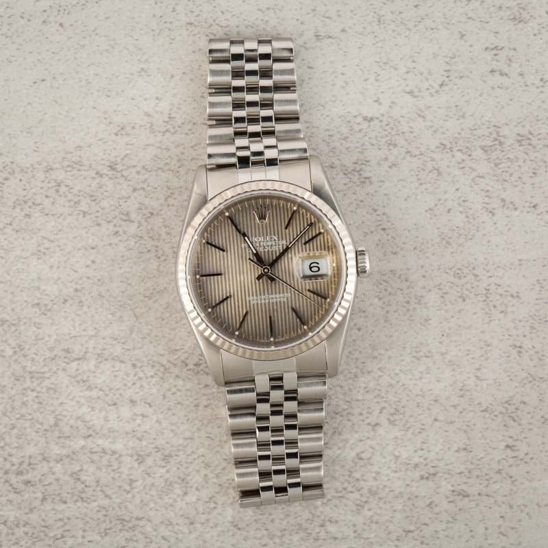 Rolex Datejust 16234 Slate Tapestry Index Dial