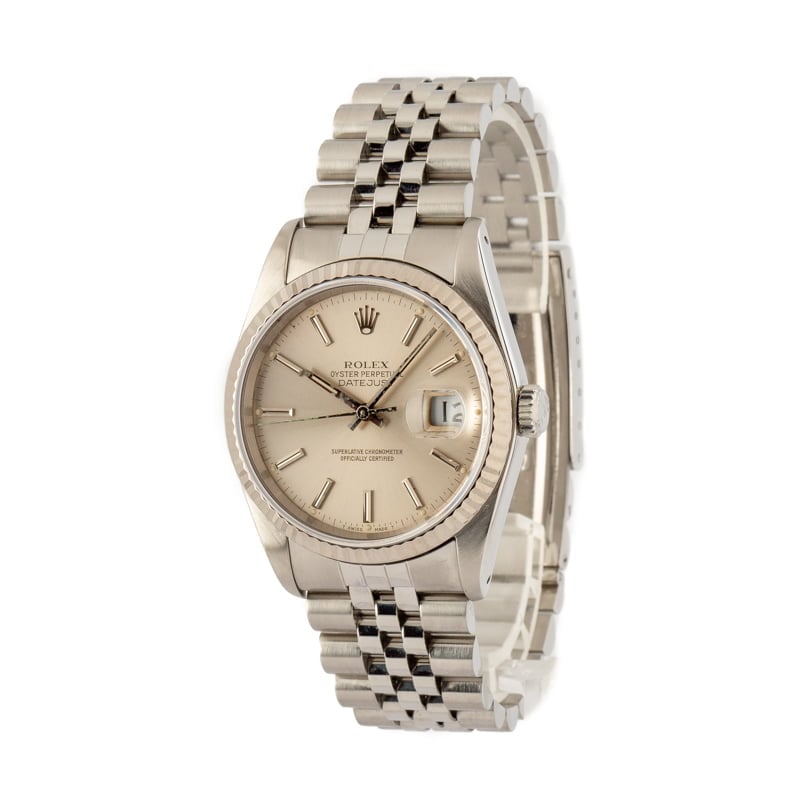 Rolex Datejust 16234 Silver Dial Steel Jubilee