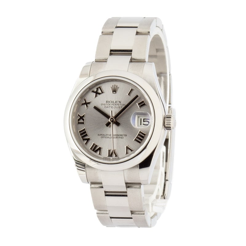 Ladies Rolex Datejust 178240 Silver Roman Dial