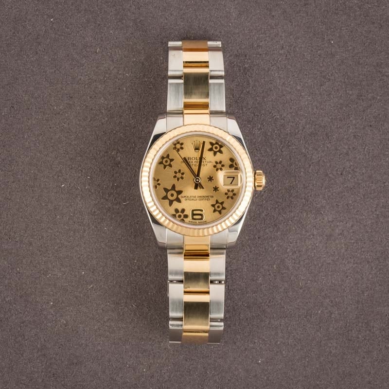 Mid-Size Rolex Datejust 178273 Two Tone Oyster