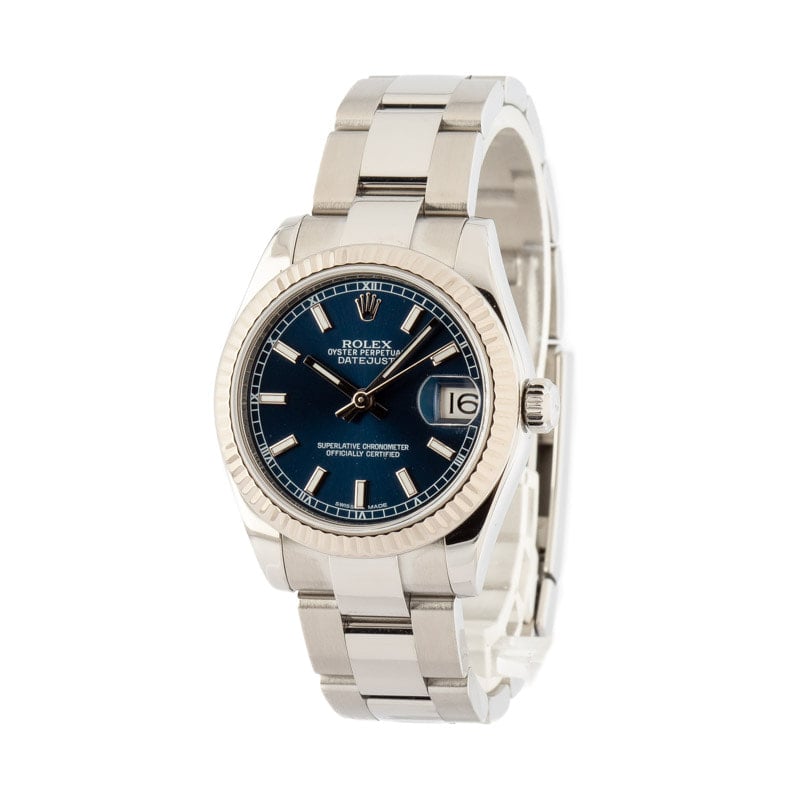 Pre-Owned Rolex 31MM Datejust 178274 Blue Dial