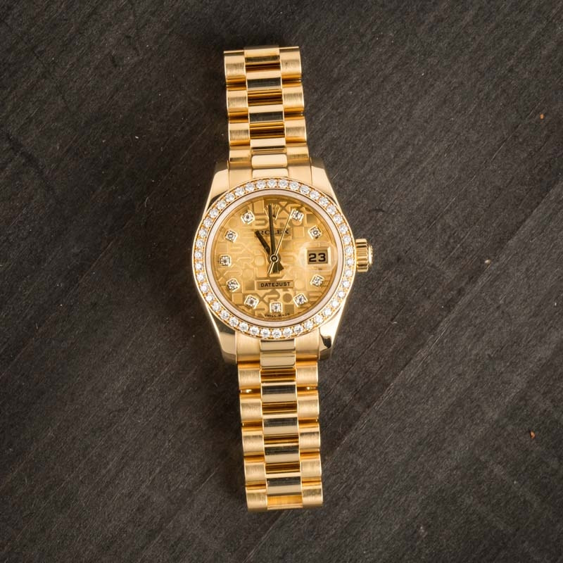 Ladies Rolex Datejust 179138 18k Yellow Gold