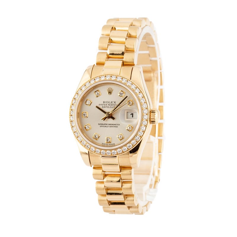 Ladies Rolex Datejust 179138 18k Yellow Gold