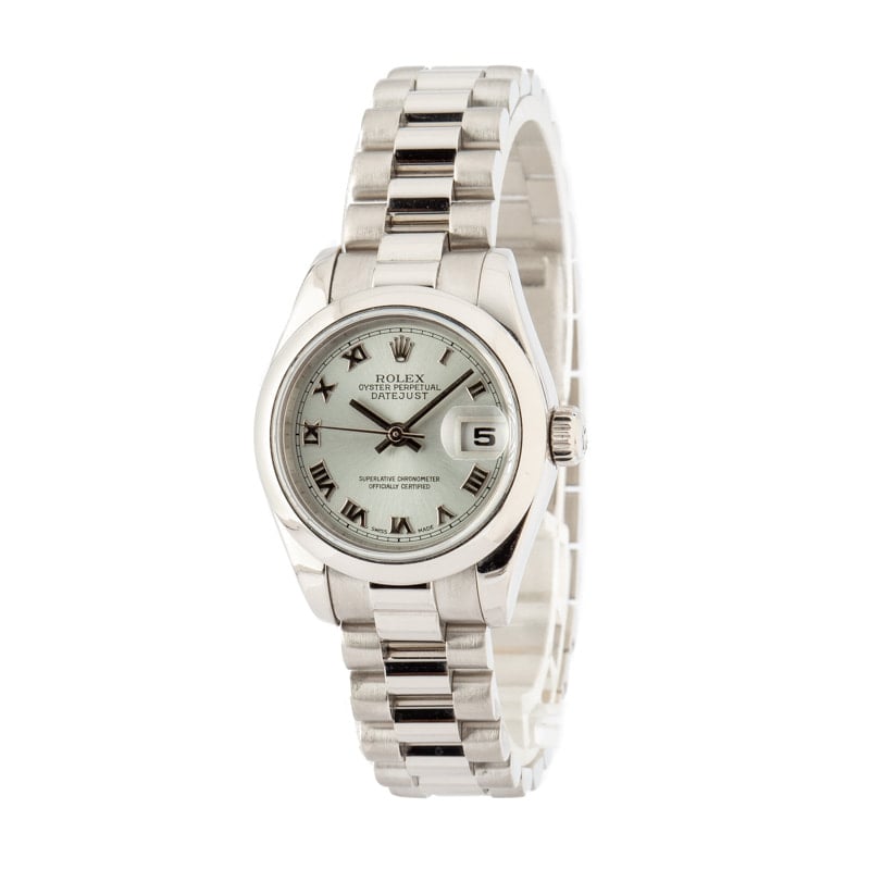 Ladies Rolex Datejust 179166 Glacier Blue Dial