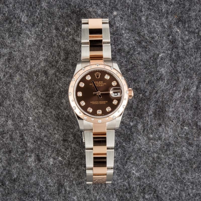 Pre-Owned Rolex Datejust 278341 Chocolate Diamond Set Dial