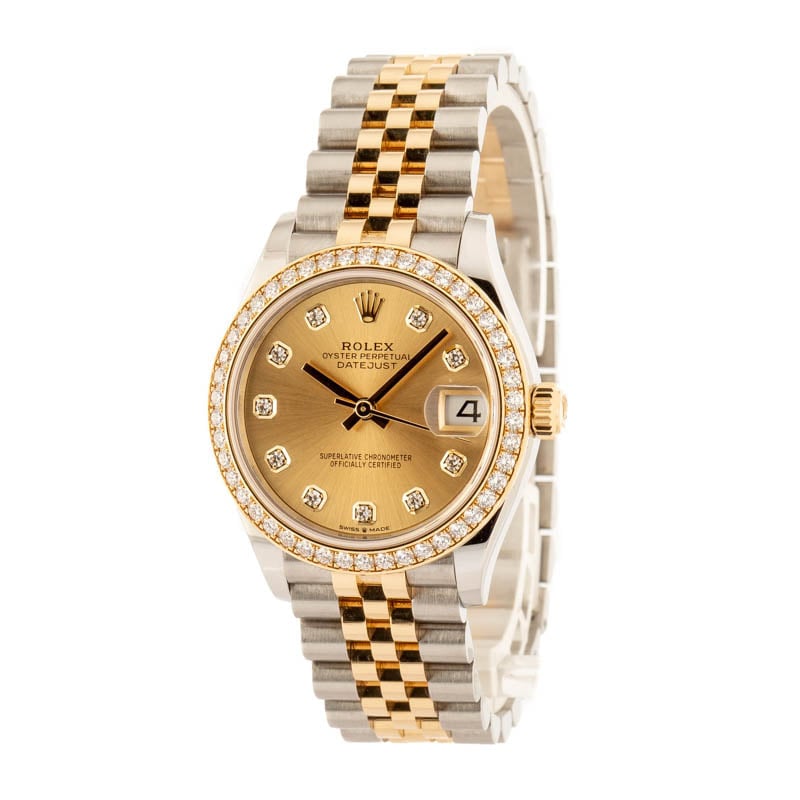 Pre-owned Rolex Datejust 278383 Champagne Dial