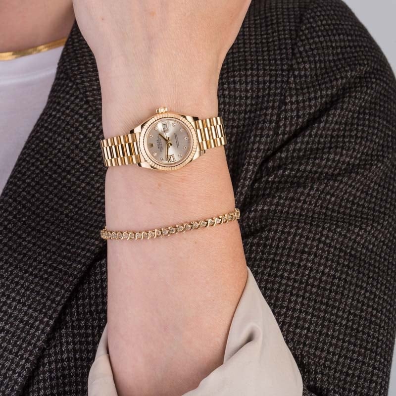 Ladies Rolex Datejust 279178 18k Yellow Gold