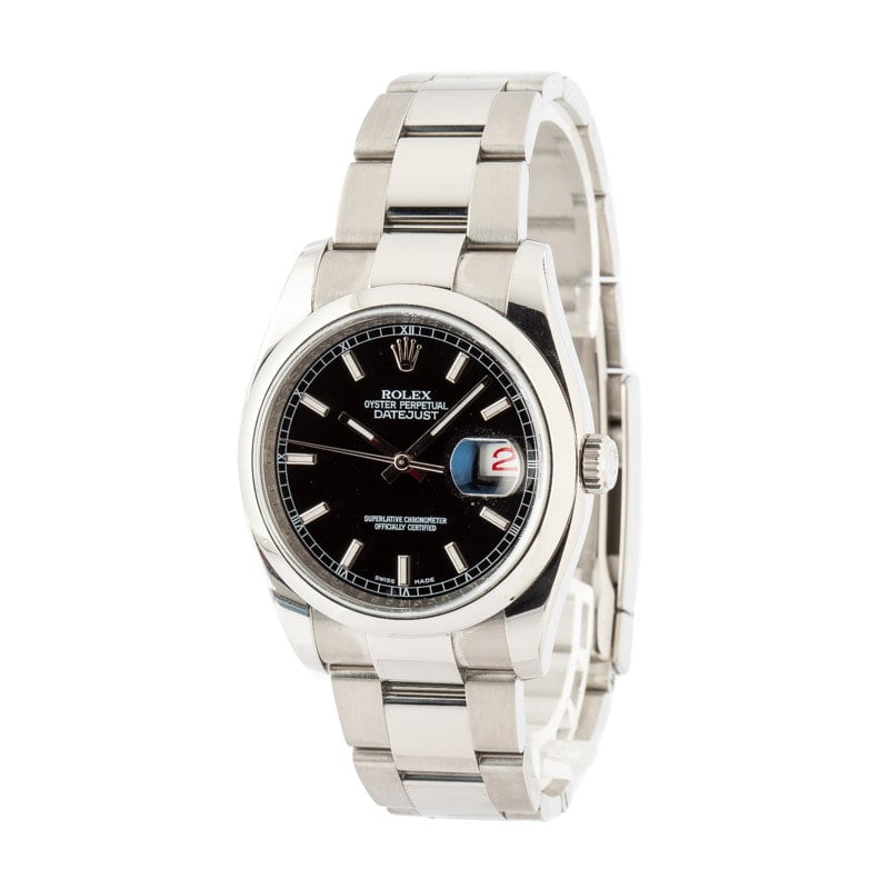 Used Rolex Datejust 116200 Black Dial