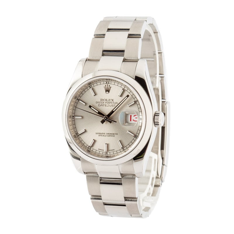 Pre-Owned Rolex Datejust 116200 Silver Index