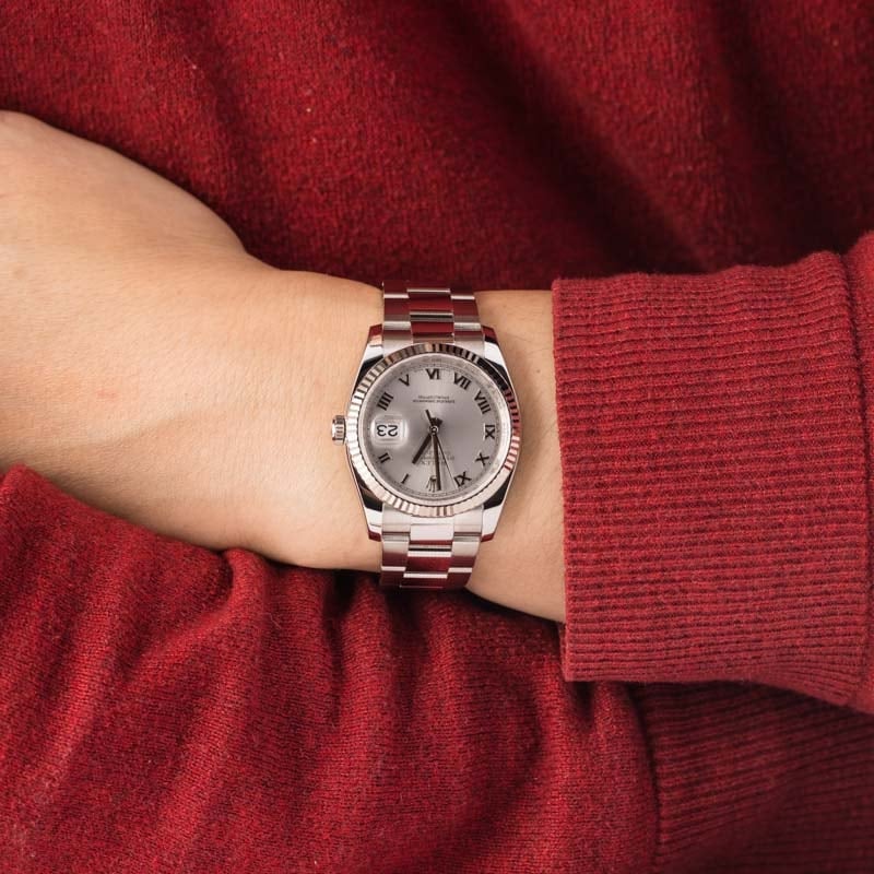 Rolex Datejust 116234 Silver Roman