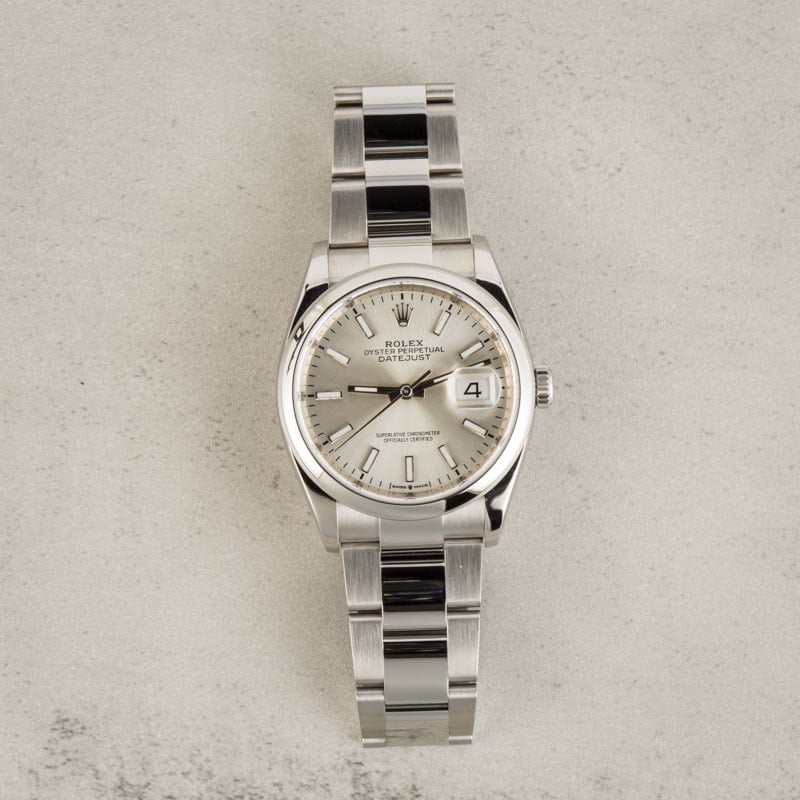 Rolex Datejust 36 Ref 126200 Silver Dial