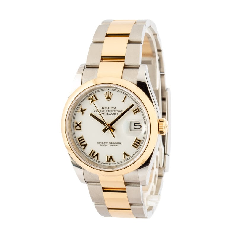 Rolex Datejust 126203 Steel & 18k Gold White Dial