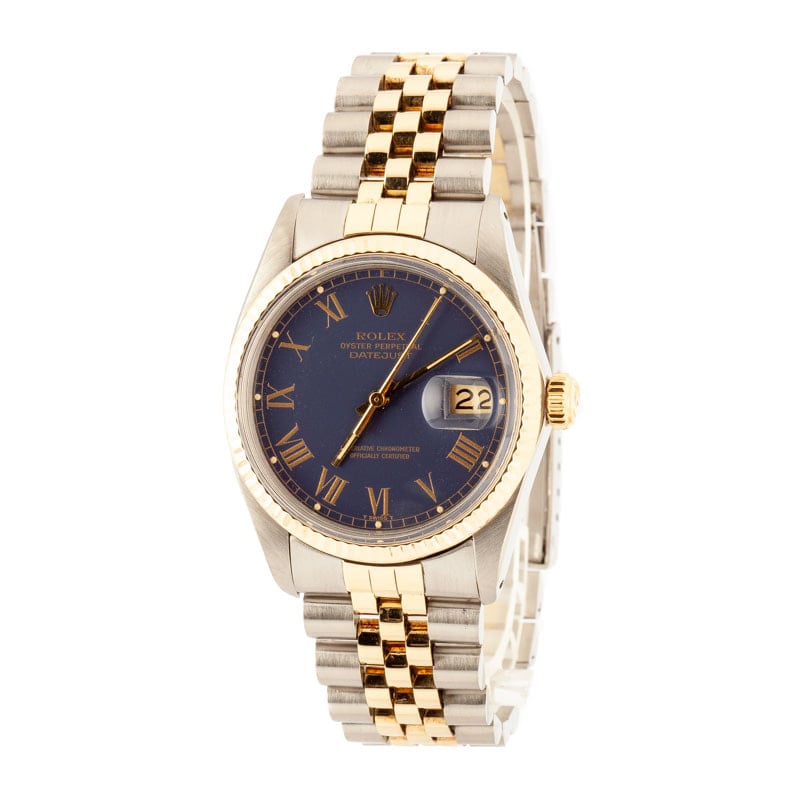 Rolex Datejust 16013 Blue Buckley Dial