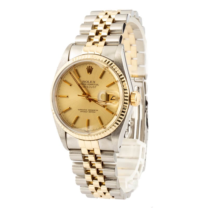 Pre-Owned Rolex Datejust 16013 Champagne Dial