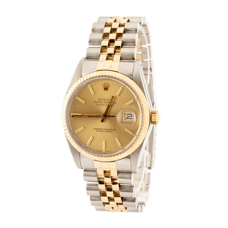 Rolex Datejust Two Tone 16013 Champagne Dial