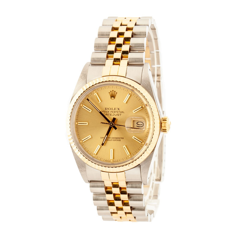 Rolex Datejust Two Tone 16013 Champagne Dial