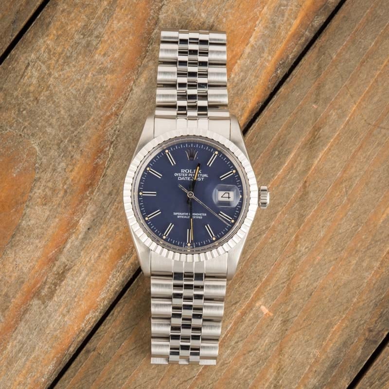 Used Rolex Datejust 16030 Blue Dial